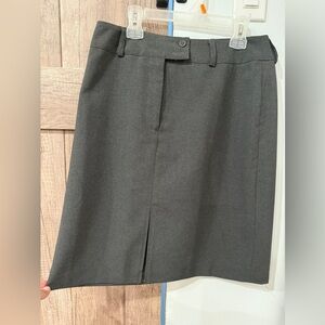 Classic Gray Pencil Skirt - Front Slit